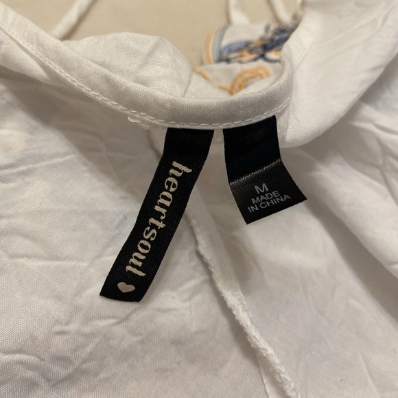 HeartSoul White and Navy Floral Tank Top - Picture 2 of 16